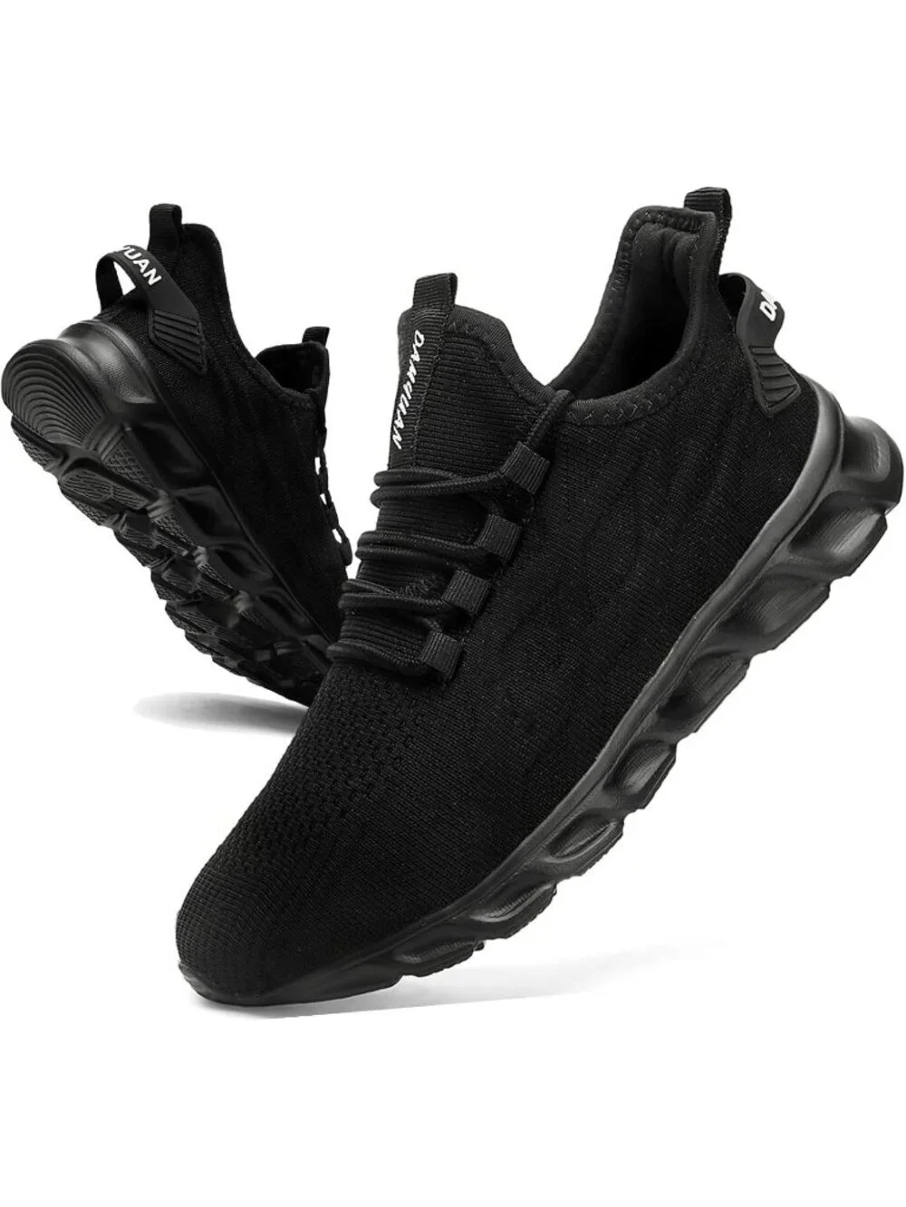 Men's Black Tennis Gym Athletic Lightweight Walking Comfortable Sports Shoes